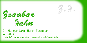 zsombor hahn business card